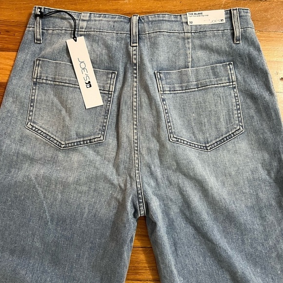 Joe's Jeans Womens mom Jeans Blue Size 32 High-Rise Wide-Leg Stretch $198 357 - Picture 4 of 11